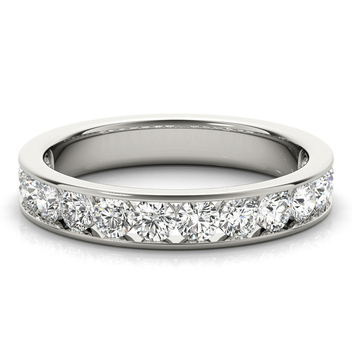 14K White Gold 1 CT Diamond Wedding Band