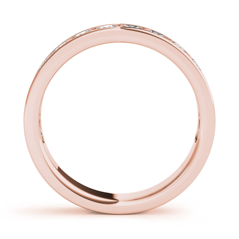 18K Rose Gold Diamond Wedding Ring