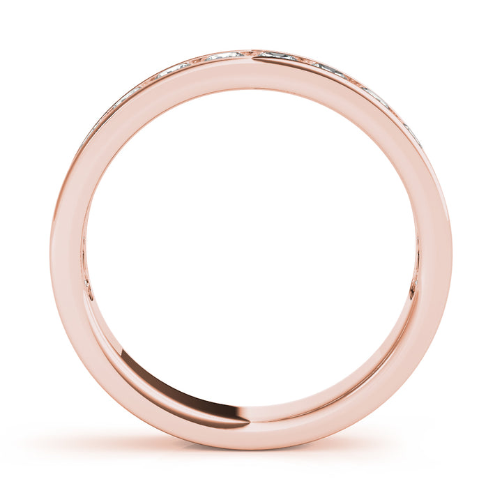 18K Rose Gold Diamond Wedding Ring
