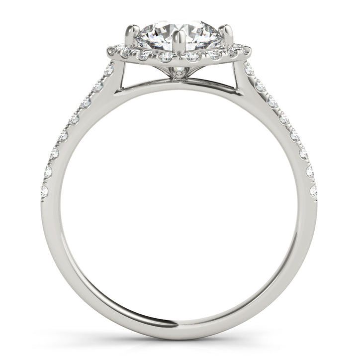 14K White Gold 1.33ctw Round Diamond Halo Ring