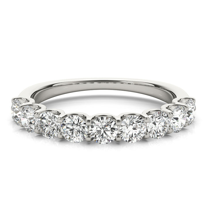 14K White Gold Multi-Diamond Wedding Ring