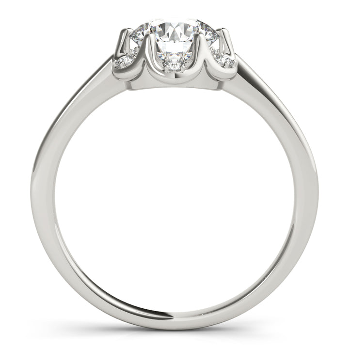 14K White Gold 1 CT Diamond Halo Engagement Ring