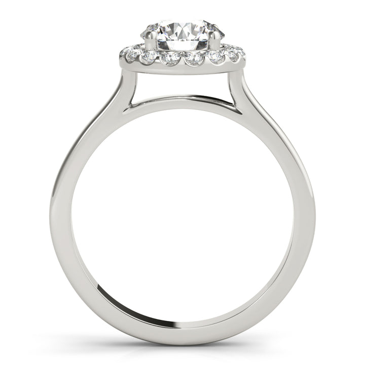 14K White Gold 1.25 ctw Diamond Halo Engagement Ring