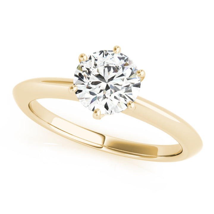 18K Yellow Gold 1 CT Diamond Engagement Ring