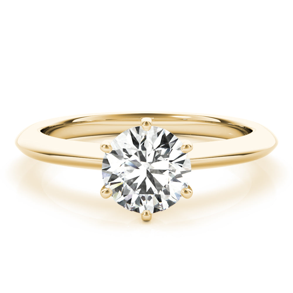 18K Yellow Gold 1 CT Diamond Engagement Ring