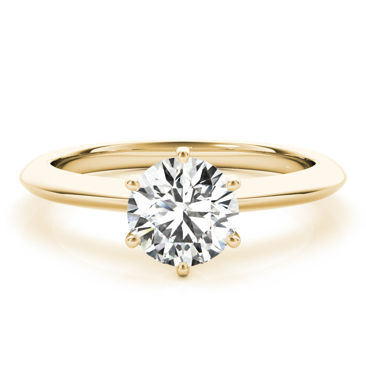 18K Yellow Gold 1 CT Diamond Engagement Ring