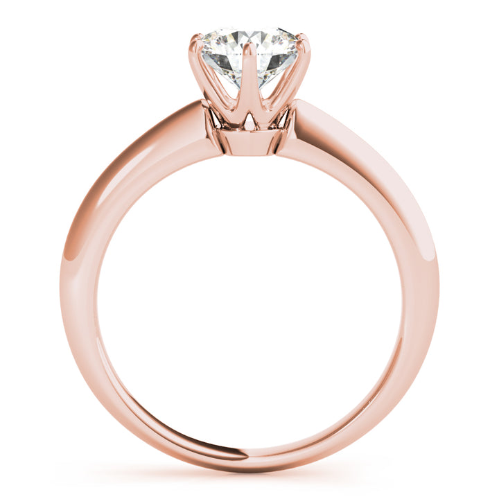 18K Rose Gold 1ct Diamond Solitaire Engagement Ring