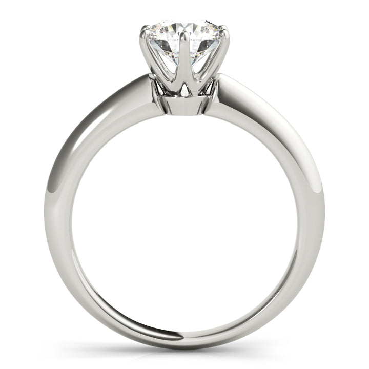 14K White Gold 1 CT Round Diamond Engagement Ring