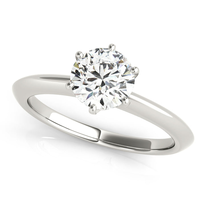 1 CT Platinum Round Diamond Engagement Ring