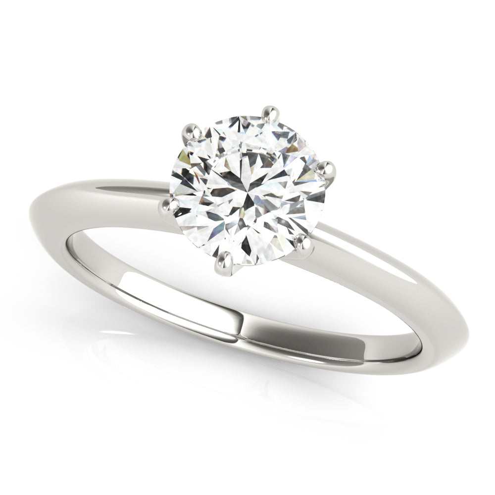 18K White Gold 1ct Diamond Solitaire Engagement Ring