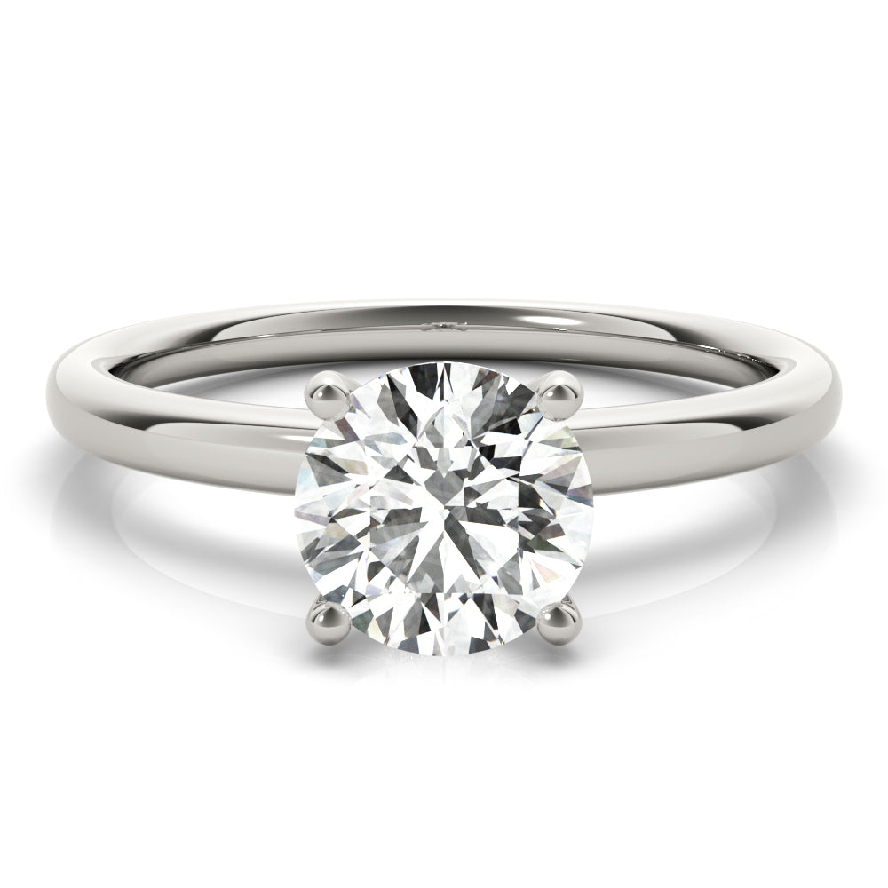 Platinum 1 ct Round Diamond Engagement Ring