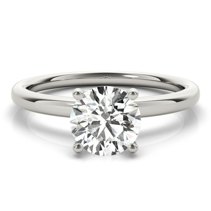 18K White Gold 1 ct Diamond Engagement Ring Solitaire