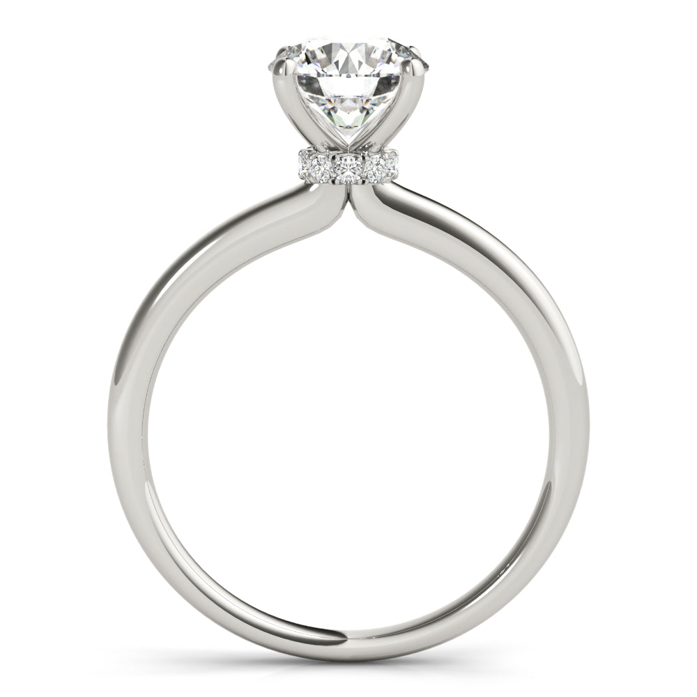 18K White Gold 1 ct Diamond Engagement Ring Solitaire