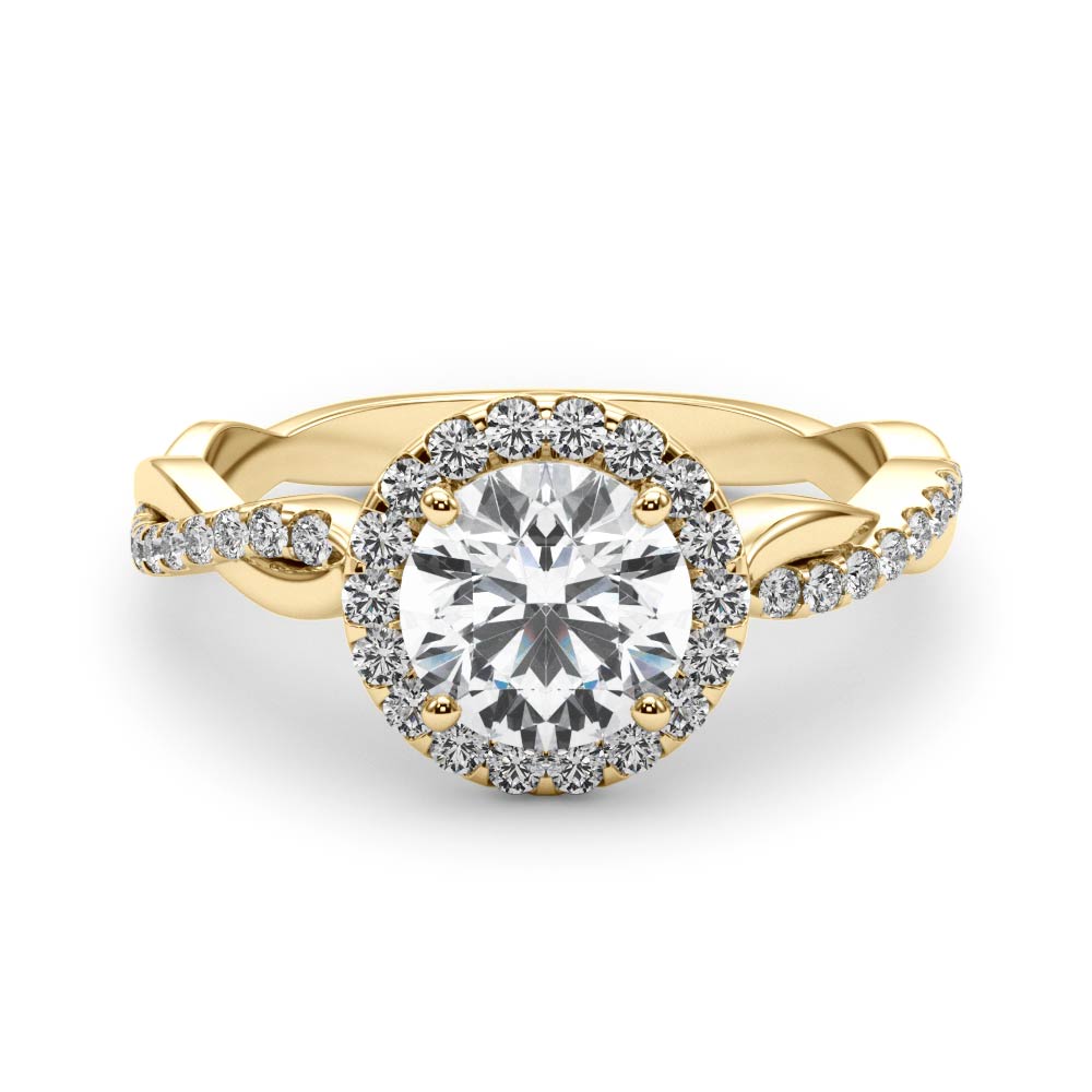 ROUND HALO WITH TWISTED SHANK