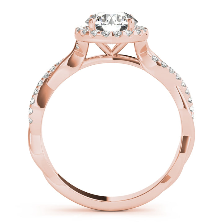 ROUND HALO WITH TWISTED SHANK