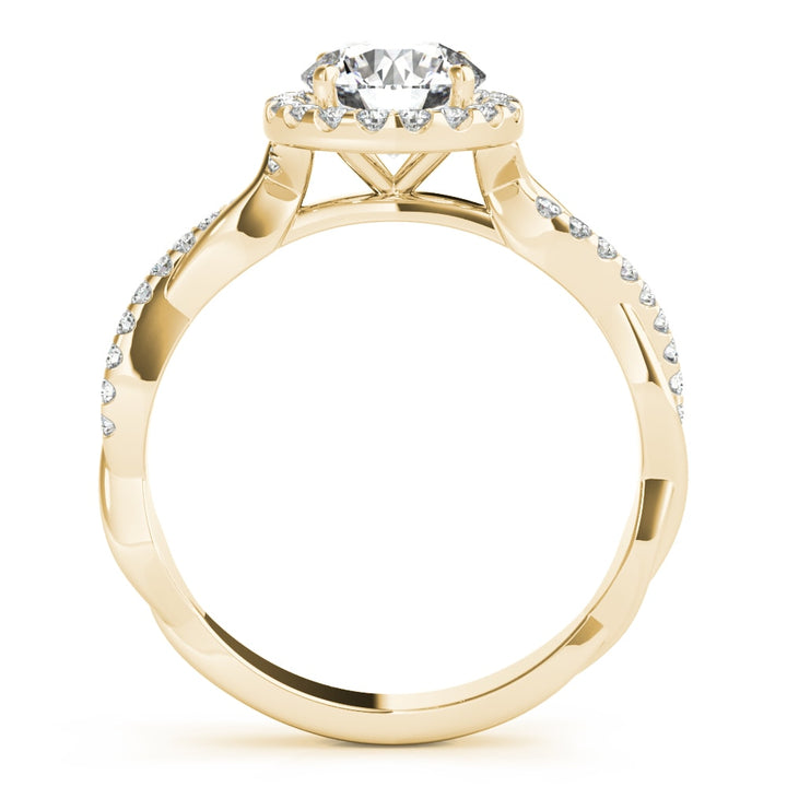 ROUND HALO WITH TWISTED SHANK