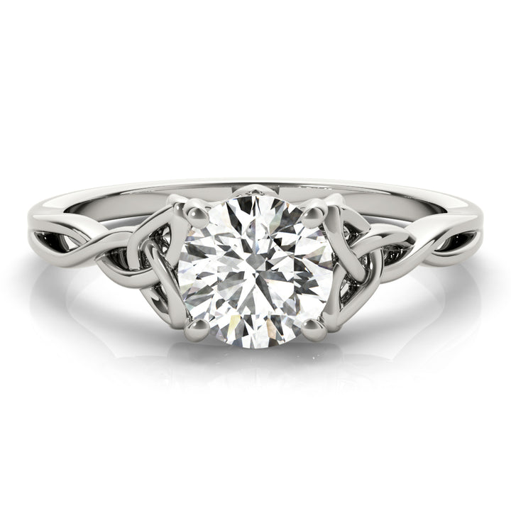 Platinum 1/2 CT Round Diamond Engagement Ring