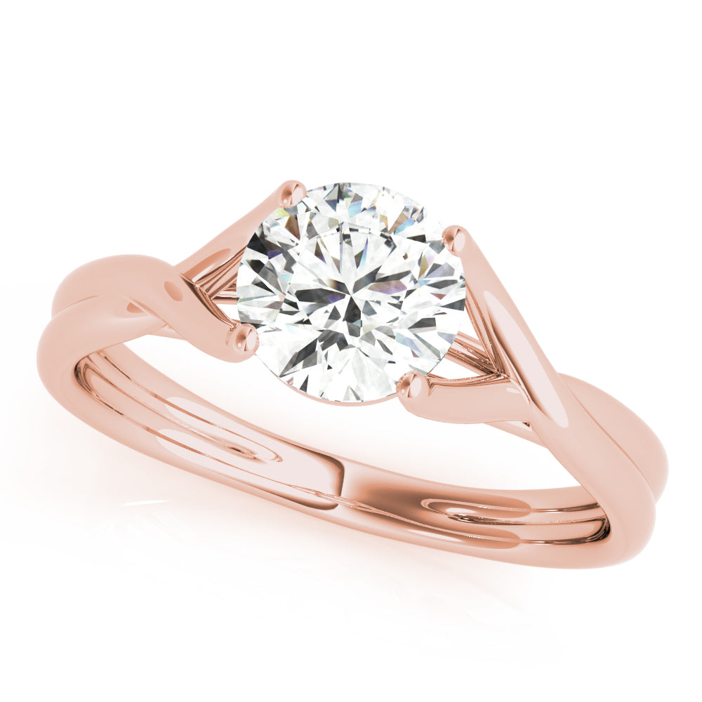 18K Rose Gold 1ct Diamond Engagement Solitaire Ring