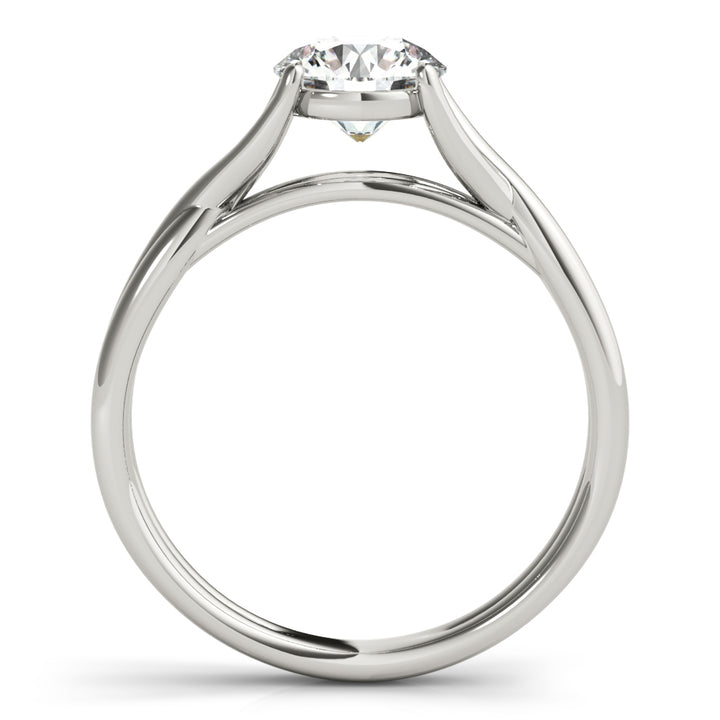 14K White Gold 1 CT Round Diamond Engagement Ring