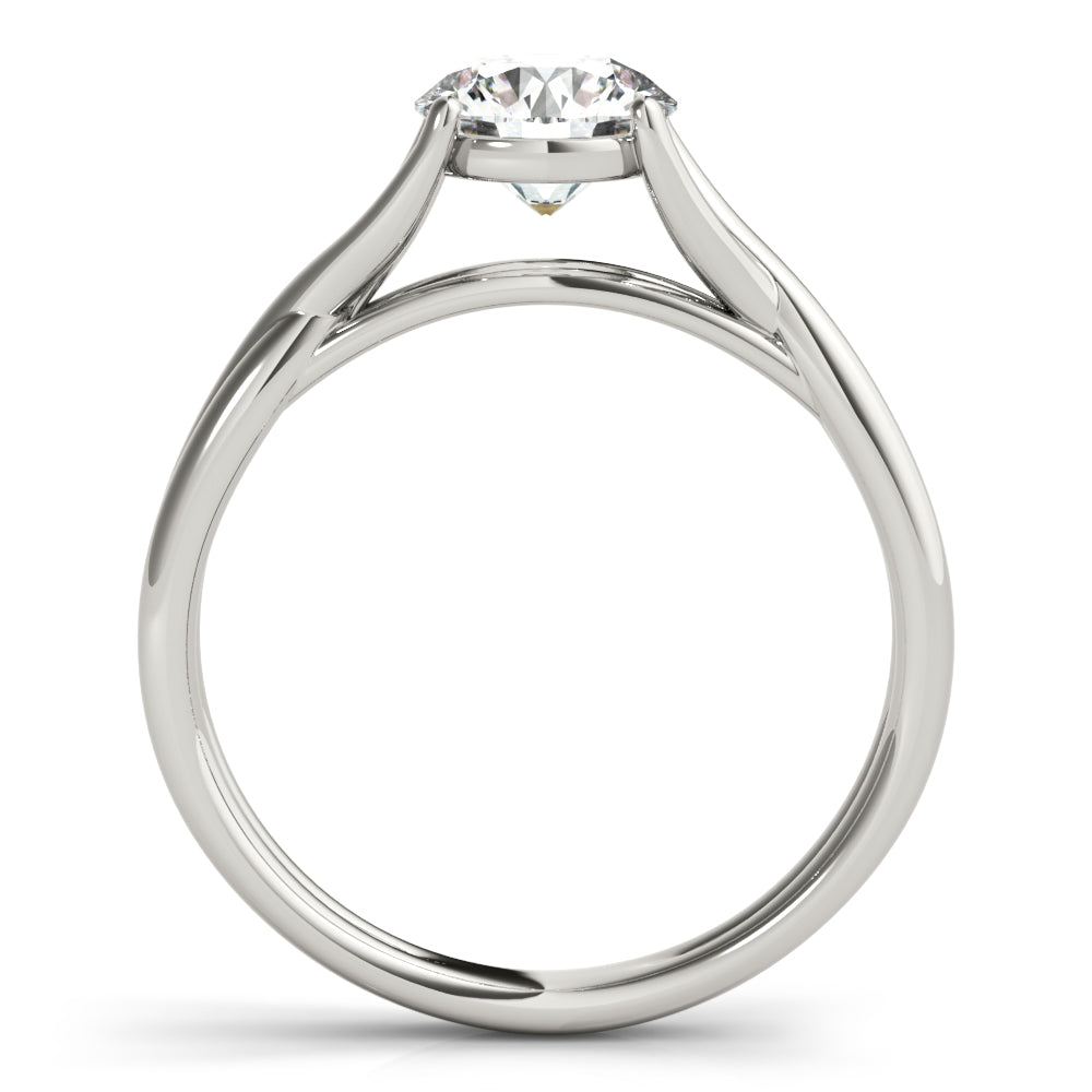 Platinum 1 CT Round Diamond Solitaire Engagement Ring