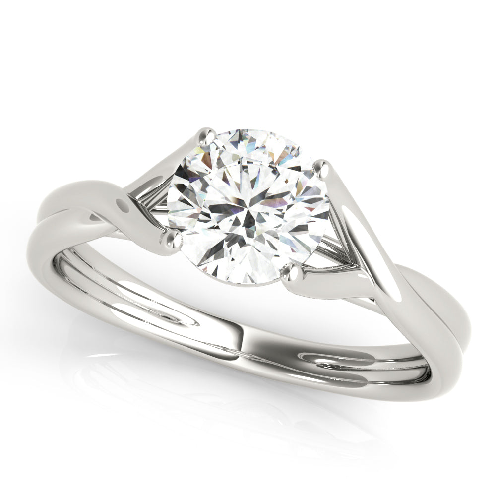 Platinum 1 CT Round Diamond Solitaire Engagement Ring