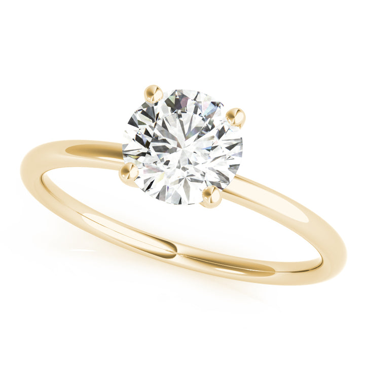 18K Yellow Gold 1 CT Diamond Engagement Ring
