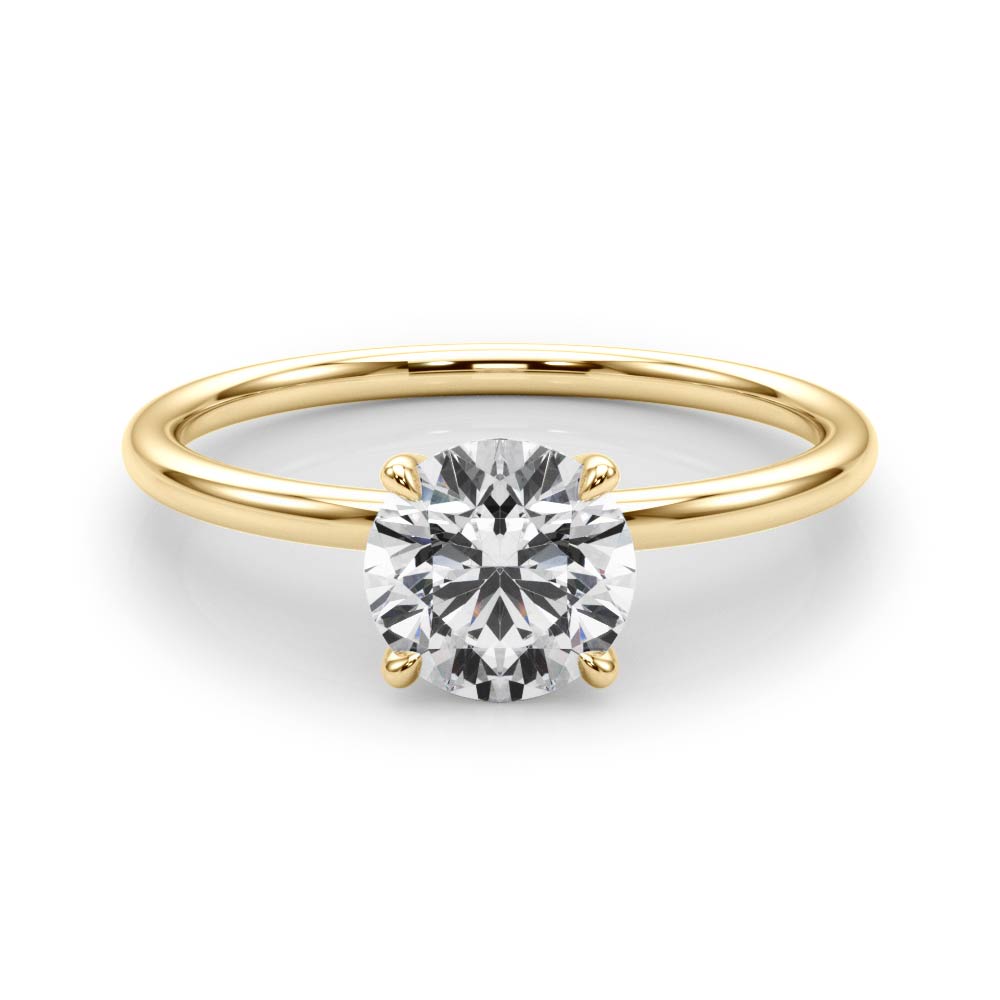 18K Yellow Gold 1 CT Diamond Engagement Ring