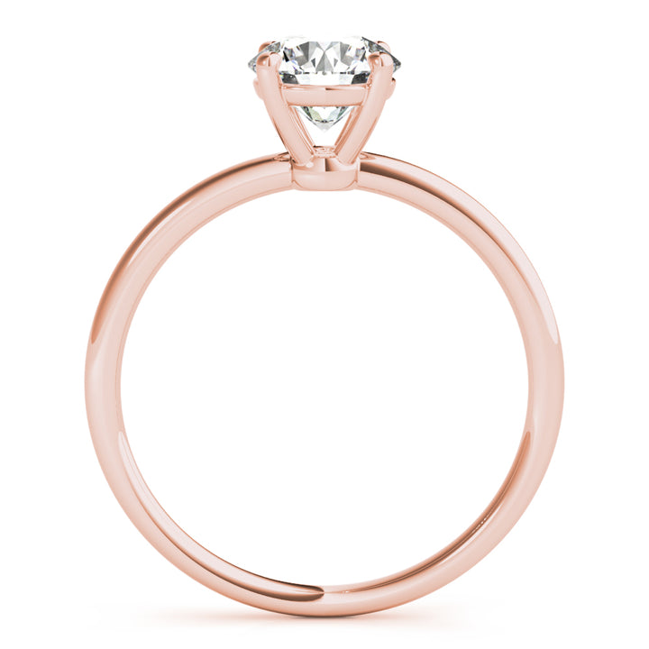 14K Rose Gold 1ct Round Diamond Solitaire Ring