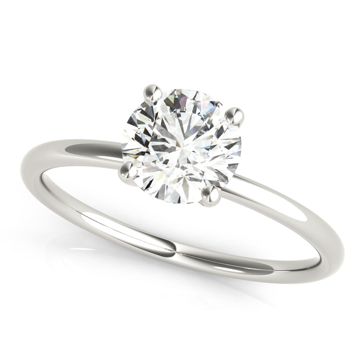 1 CT Platinum Round Diamond Engagement Ring