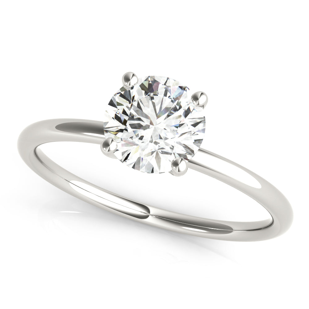 1 CT Platinum Round Diamond Engagement Ring
