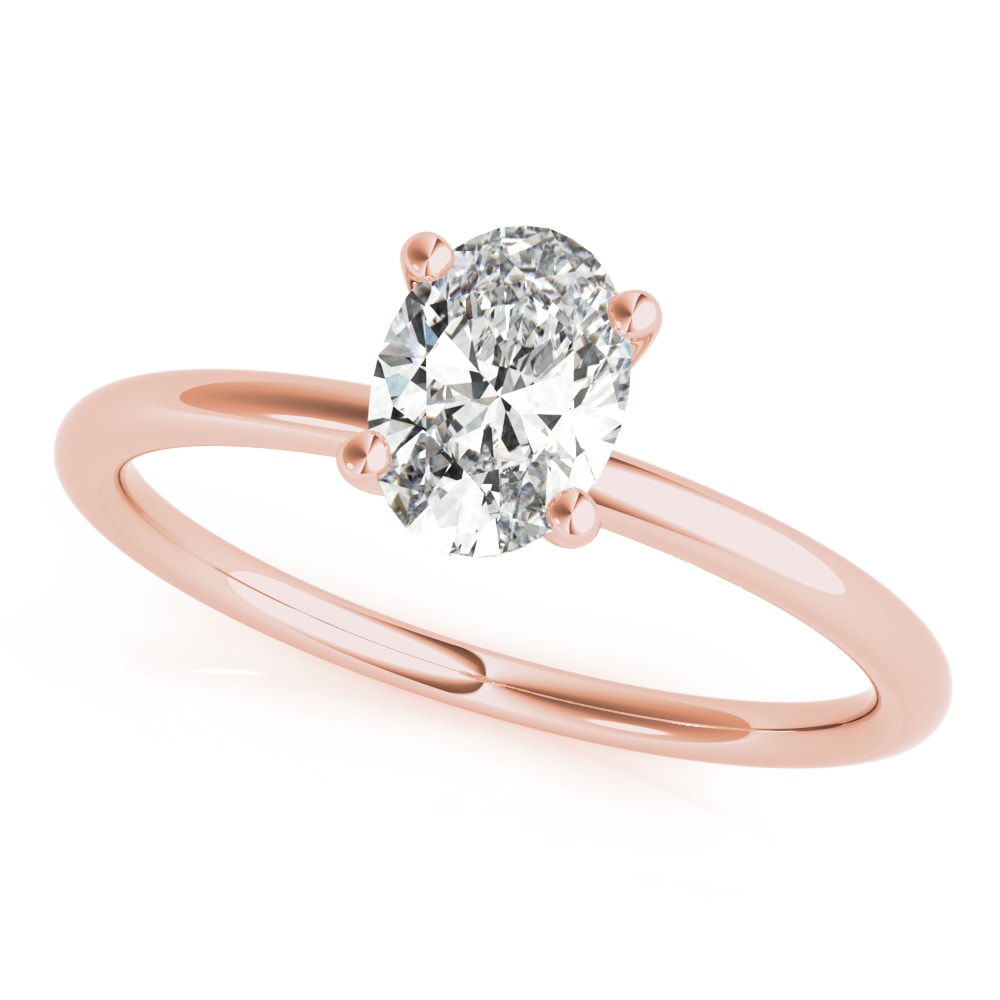 14K Rose Gold 1/4 ct tw Solitaire Diamond Engagement Ring
