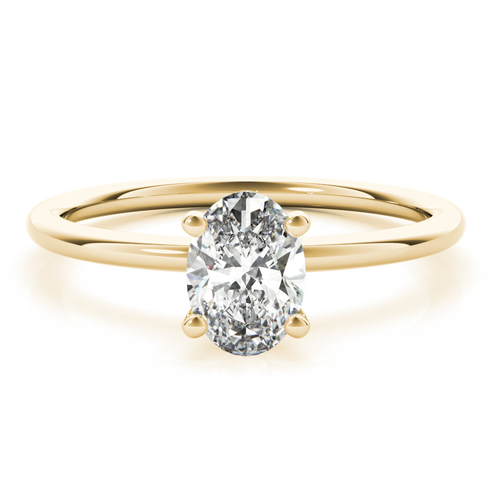 18K Yellow Gold 0.25ct Oval Diamond Engagement Ring