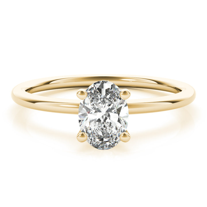 18K Yellow Gold 0.25ct Oval Diamond Engagement Ring