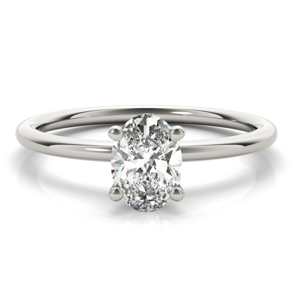 Platinum 0.25ct Oval Diamond Engagement Ring