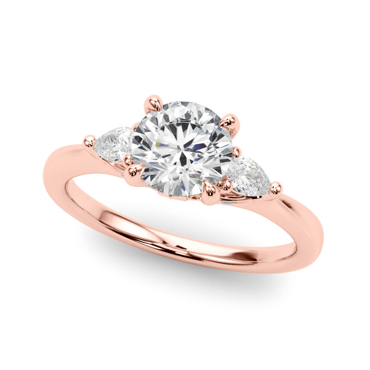 14K Rose Gold 1.22 ctw Diamond Three-Stone Ring