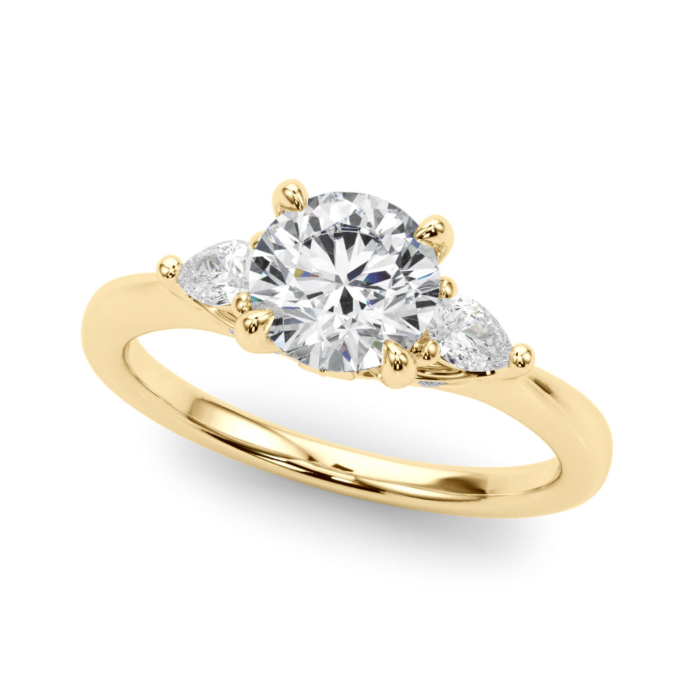 14K Yellow Gold Diamond Engagement Ring