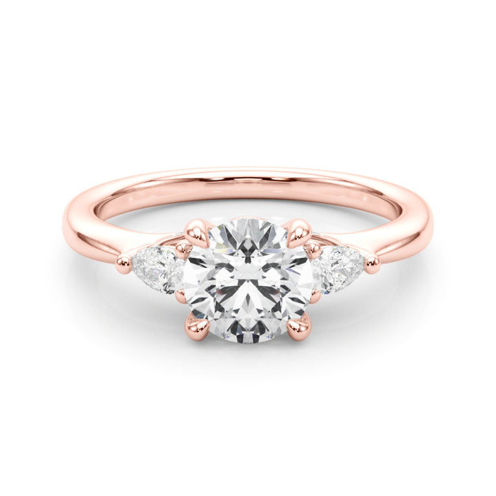 14K Rose Gold 1.22 ctw Diamond Three-Stone Ring