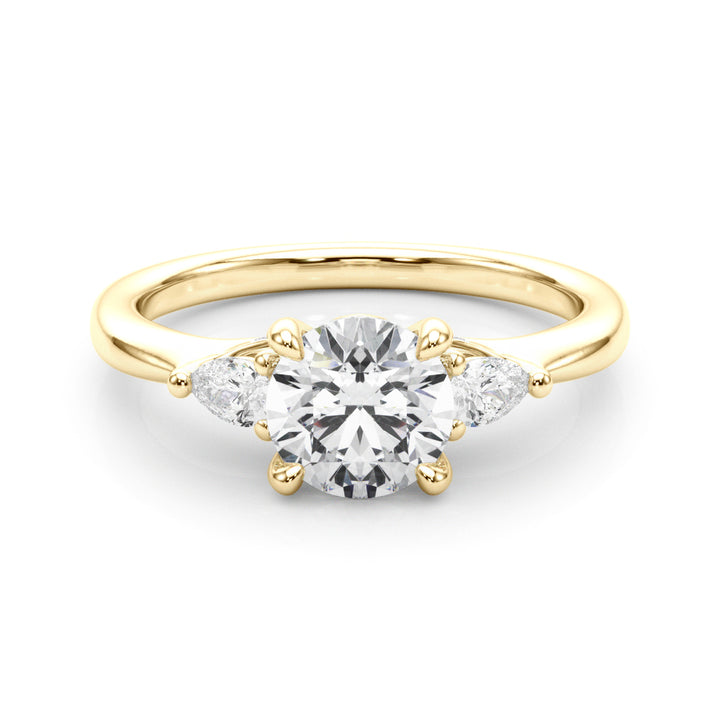 14K Yellow Gold Diamond Engagement Ring