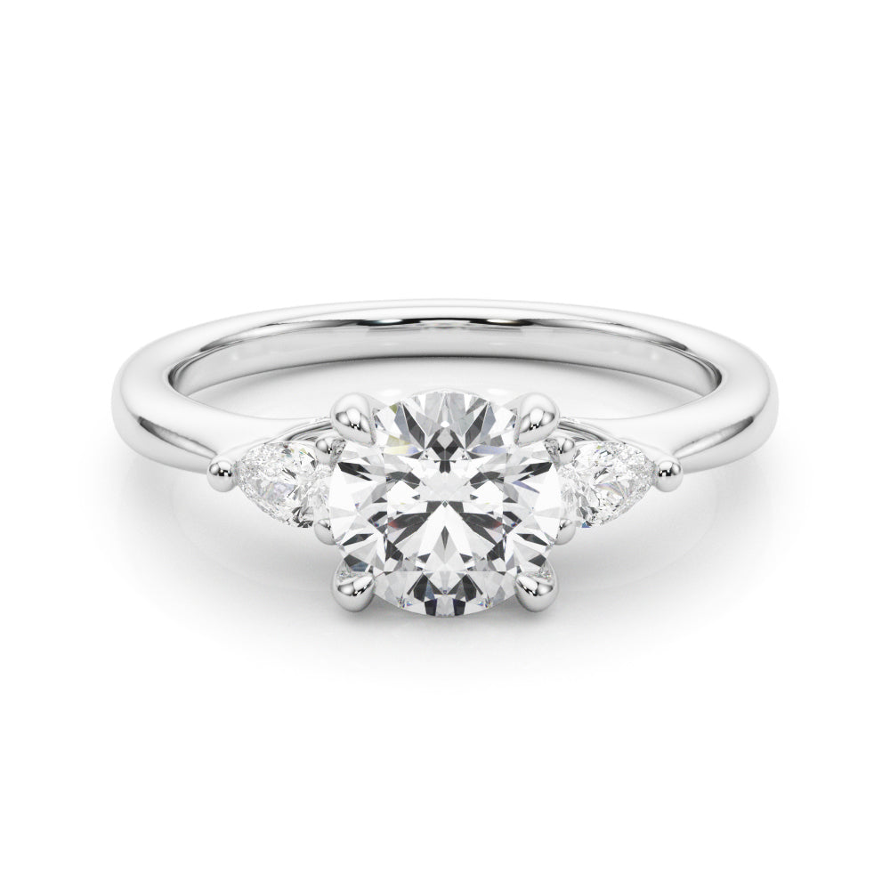 Platinum 1.33ctw Diamond Three-Stone Engagement Ring