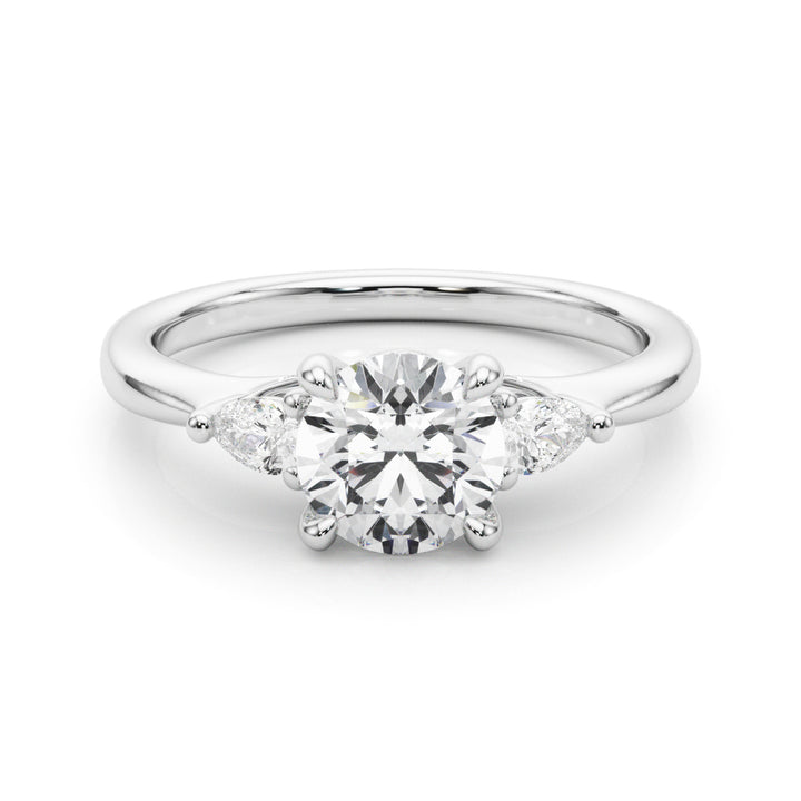 14K White Gold 1.22 ct Diamond Three-Stone Ring