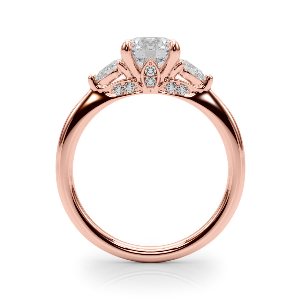 14K Rose Gold 1.22 ctw Diamond Three-Stone Ring
