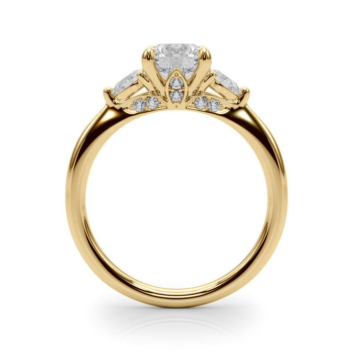 14K Yellow Gold Diamond Engagement Ring