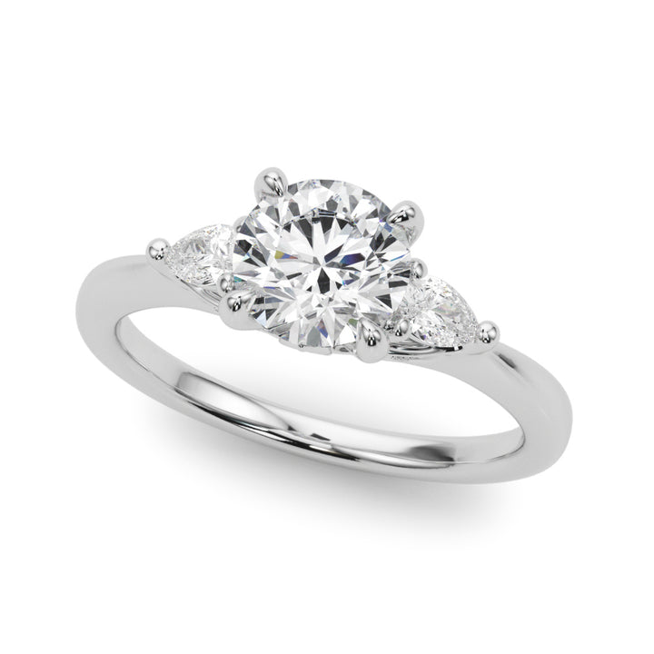 Platinum 1.33ctw Diamond Three-Stone Engagement Ring