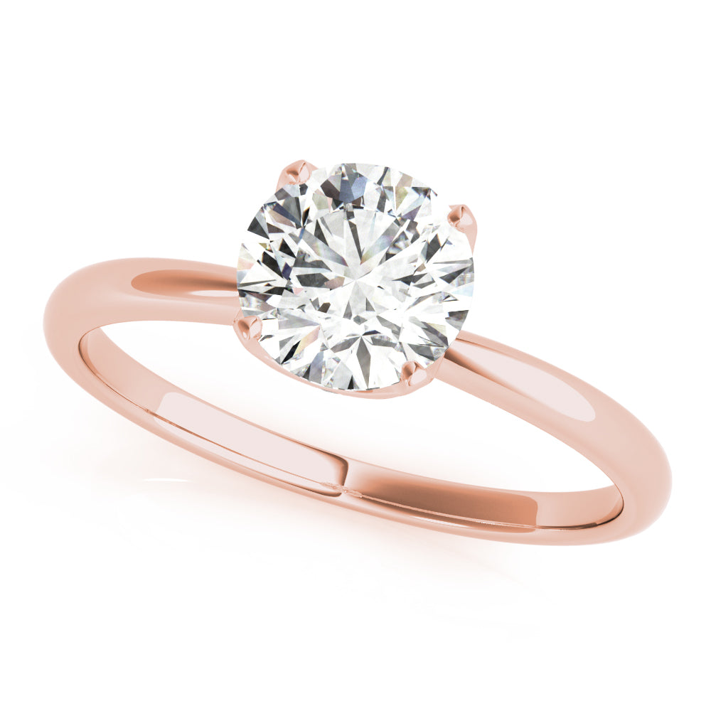 18K Rose Gold 1 ct Diamond Engagement Ring