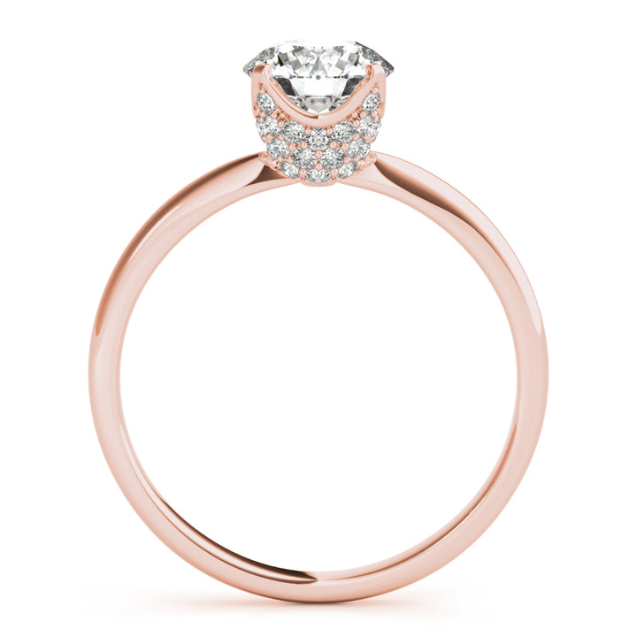 18K Rose Gold 1 ct Diamond Engagement Ring