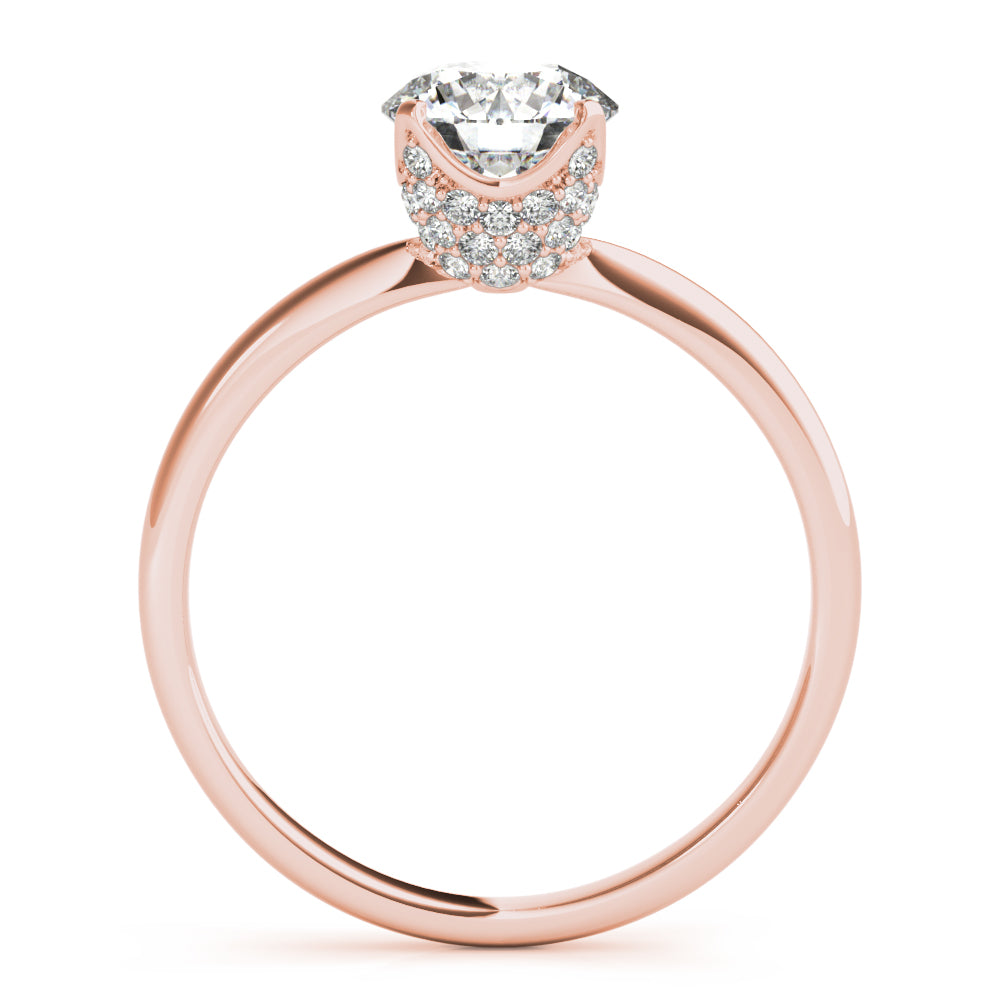 18K Rose Gold 1 ct Diamond Engagement Ring