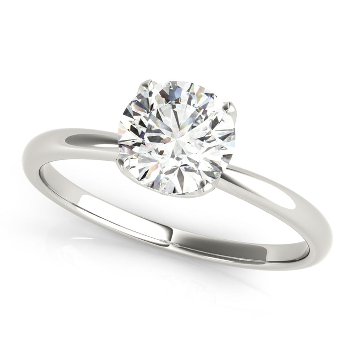 Platinum 1 CT Round Diamond Engagement Ring
