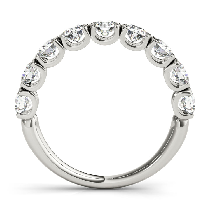 14K White Gold 0.75ctw Diamond Wedding Band