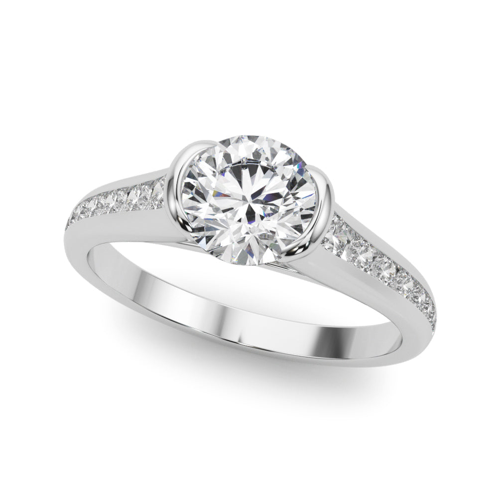 Platinum 1.33ctw Round Diamond Engagement Ring