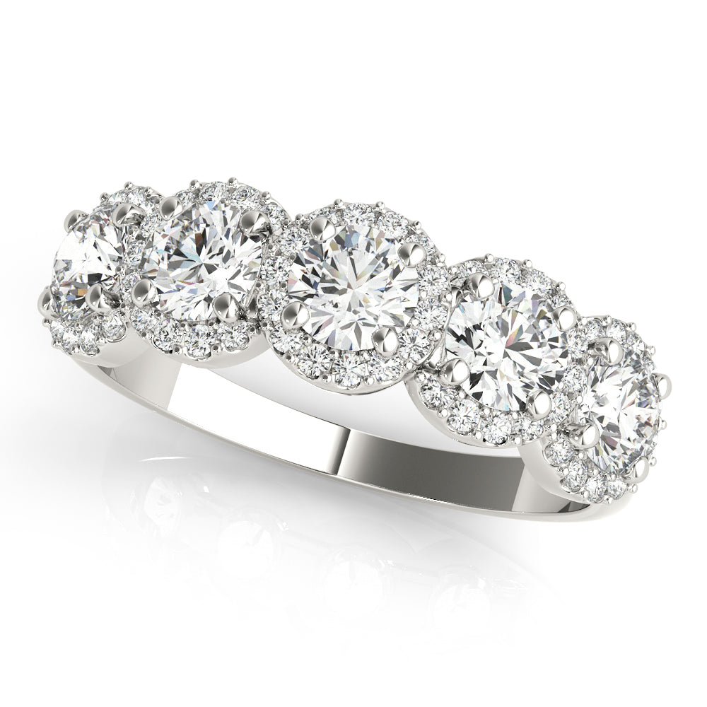 14K White Gold Round Diamond Wedding Ring